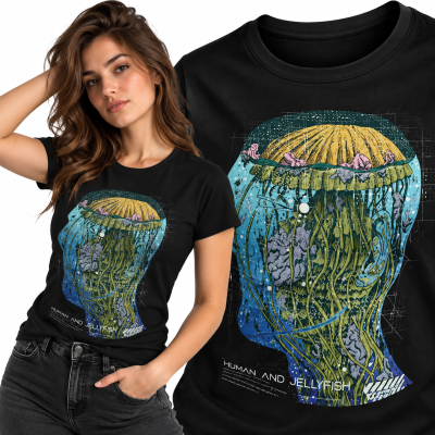 DAMSKA KOSZULKA ŚMIESZNA JELLYFISH BRAIN